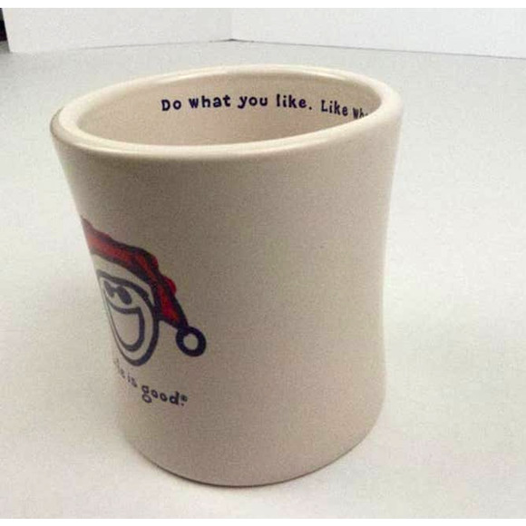 Life Is Good Coffee Mug Cup Santa Hat Christmas Holiday Do What You Like - Picture 14 of 16
